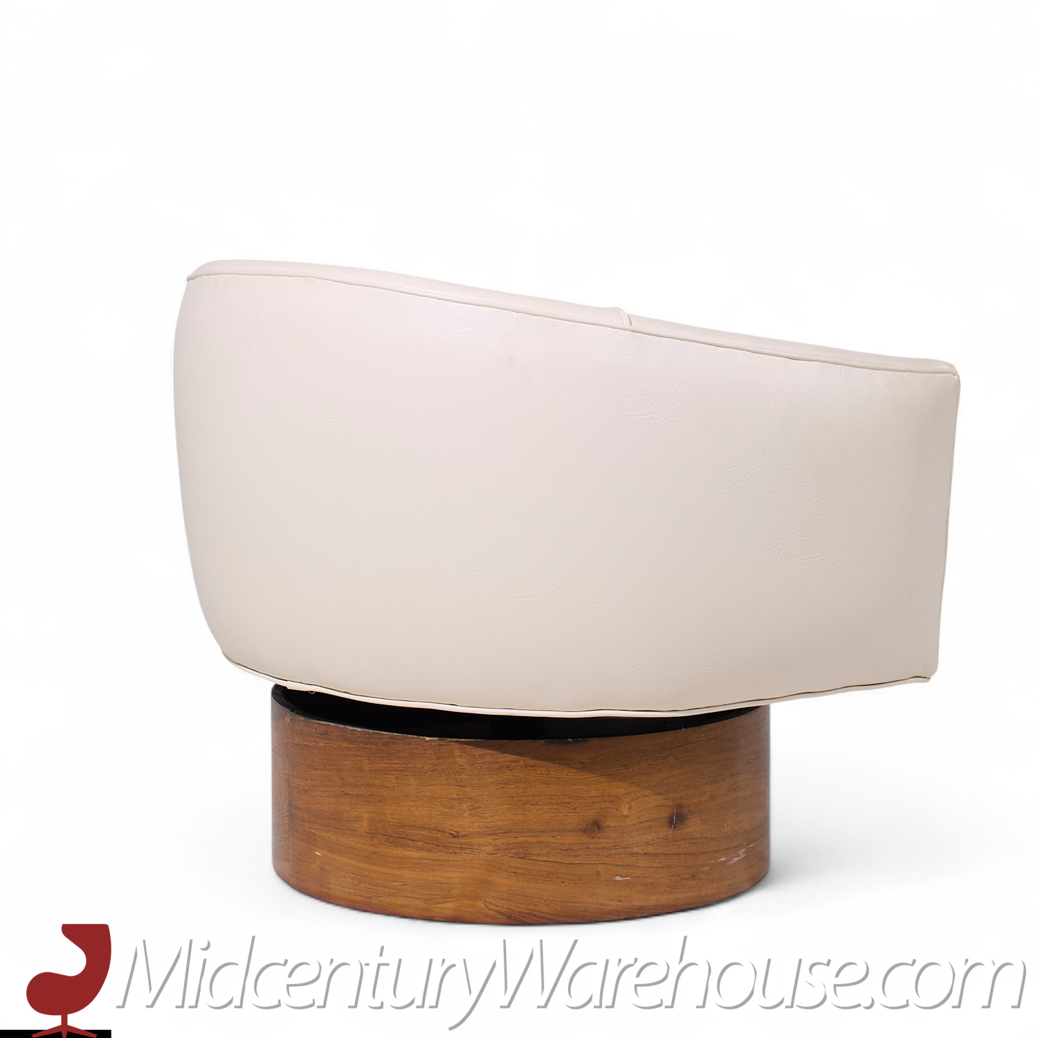 Milo Baughman for Thayer Coggin Mid Century Rosewood Swivel Lounge Chair