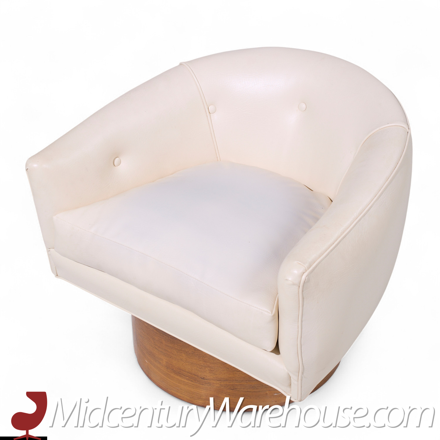 Milo Baughman for Thayer Coggin Mid Century Rosewood Swivel Lounge Chair