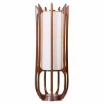 Modeline Model 635 Mid Century Sculptured Walnut and Brass Table Lamp | Mid Century Modern Furniture - Mid Century Furniture Chicago Modeline Model 635 Mid Century Sculptured Walnut and Brass Table Lamp