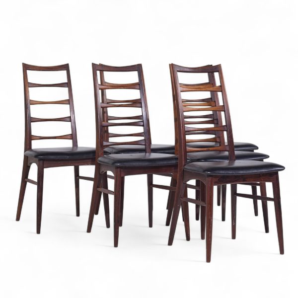Niels Koefoed for Hornslet Møbelfabrik "lis" Danish Rosewood Dining Chairs - Set of 6