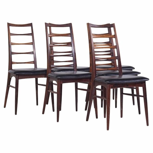 Niels Koefoed for Hornslet Møbelfabrik "lis" Danish Rosewood Dining Chairs - Set of 6