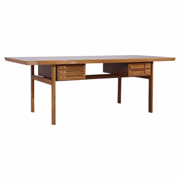 Peter Hvidt and Orla Molgaard-nielsen for Ludvig Pontoppidan Mid Century Danish Rosewood Executive Desk
