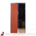 Pulaski Mid Century Rosewood, Leather and Chrome Armoire Dresser | Mid Century Modern Furniture - Mid Century Furniture Chicago Pulaski Mid Century Rosewood, Leather and Chrome Armoire Dresser