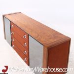 Pulaski Mid Century Rosewood, Leather and Chrome Lowboy Dresser | Mid Century Modern Furniture - Mid Century Furniture Chicago Pulaski Mid Century Rosewood, Leather and Chrome Lowboy Dresser