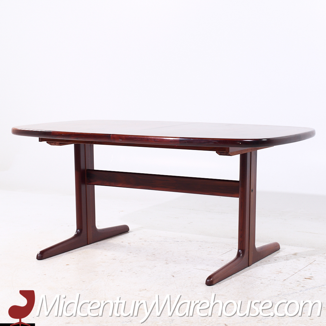 Skovby Mid Century Danish Rosewood Hidden Leaf Expanding Dining Table with 2 Leaves