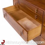 Stanley Young for Glenn of California Mid Century Walnut 8 Drawer Lowboy Dresser