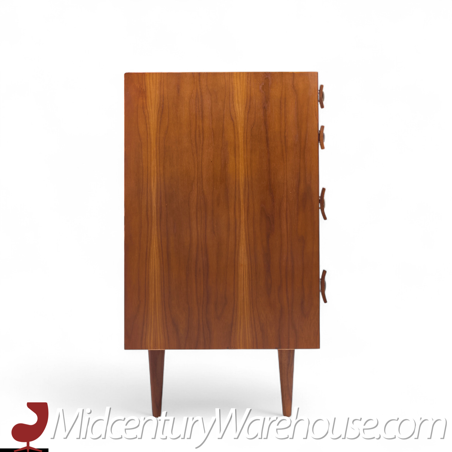 Stanley Young for Glenn of California Mid Century Walnut 8 Drawer Lowboy Dresser