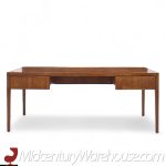 Stow Davis Mid Century Burlwood and Walnut Executive Desk | Mid Century Modern Furniture - Mid Century Furniture Chicago Stow Davis Mid Century Burlwood and Walnut Executive Desk
