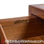 Stow Davis Mid Century Burlwood and Walnut Executive Desk | Mid Century Modern Furniture - Mid Century Furniture Chicago Stow Davis Mid Century Burlwood and Walnut Executive Desk