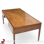 Stow Davis Mid Century Burlwood and Walnut Executive Desk | Mid Century Modern Furniture - Mid Century Furniture Chicago Stow Davis Mid Century Burlwood and Walnut Executive Desk