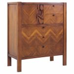United Tiki Brutalist Mid Century Walnut Gentleman’s Chest Highboy Dresser