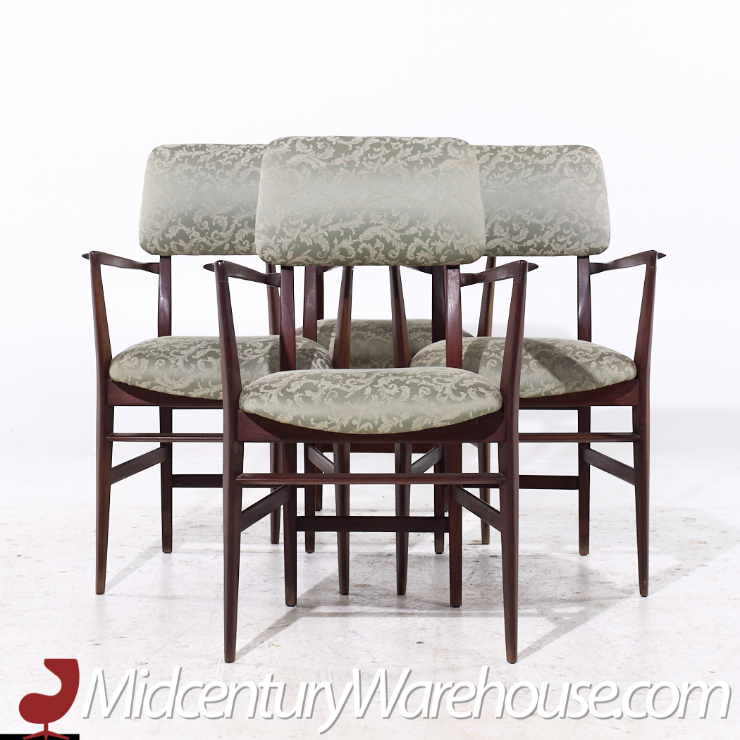 Vittorio Dassi Mid Century Italian Teak Dining Chairs - Set of 4