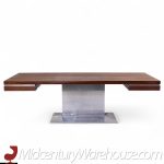 Warren Platner for Lehigh Leopold Mid Century Rosewood and Chrome Executive Desk Desk | Mid Century Modern Furniture - Mid Century Furniture Chicago Warren Platner for Lehigh Leopold Mid Century Rosewood and Chrome Executive Desk Desk