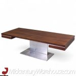 Warren Platner for Lehigh Leopold Mid Century Rosewood and Chrome Executive Desk Desk | Mid Century Modern Furniture - Mid Century Furniture Chicago Warren Platner for Lehigh Leopold Mid Century Rosewood and Chrome Executive Desk Desk