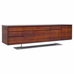 Warren Platner for Lehigh Leopold Mid Century Rosewood and Stainless Steel Credenza | Mid Century Modern Furniture - Mid Century Furniture Chicago Warren Platner for Lehigh Leopold Mid Century Rosewood and Stainless Steel Credenza