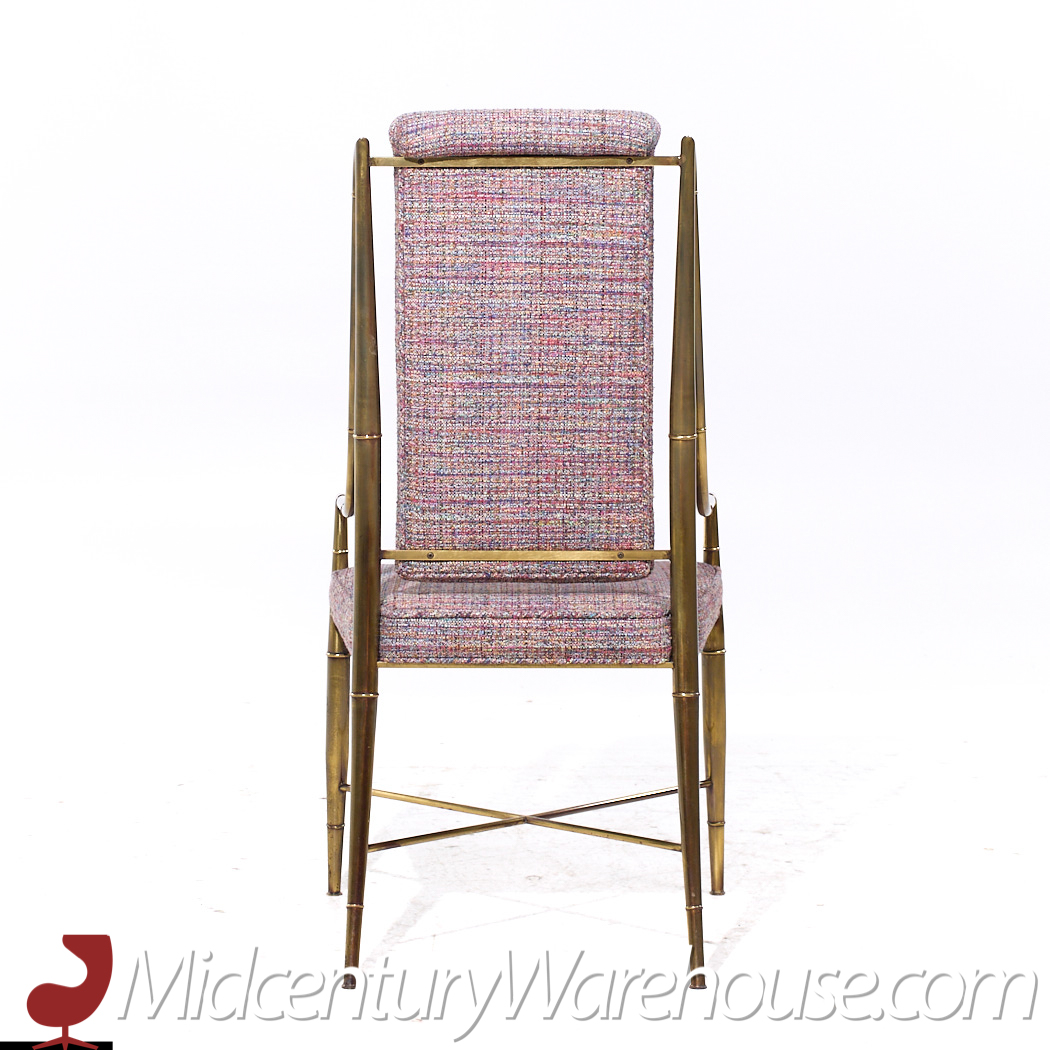 Weiman Warren Lloyd for Mastercraft Imperial Mid Century Brass Dining Chairs - Pair