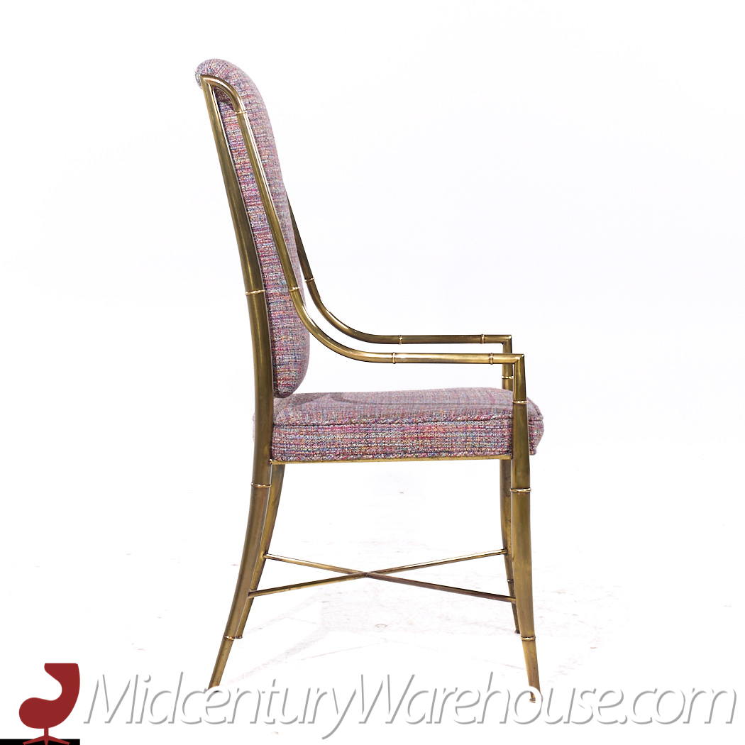 Weiman Warren Lloyd for Mastercraft Imperial Mid Century Brass Dining Chairs - Pair