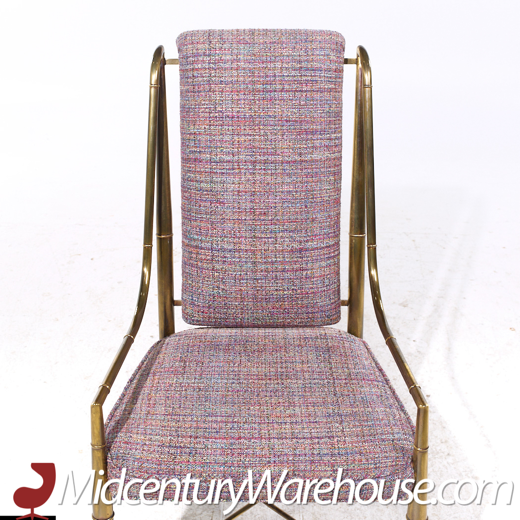 Weiman Warren Lloyd for Mastercraft Imperial Mid Century Brass Dining Chairs - Pair