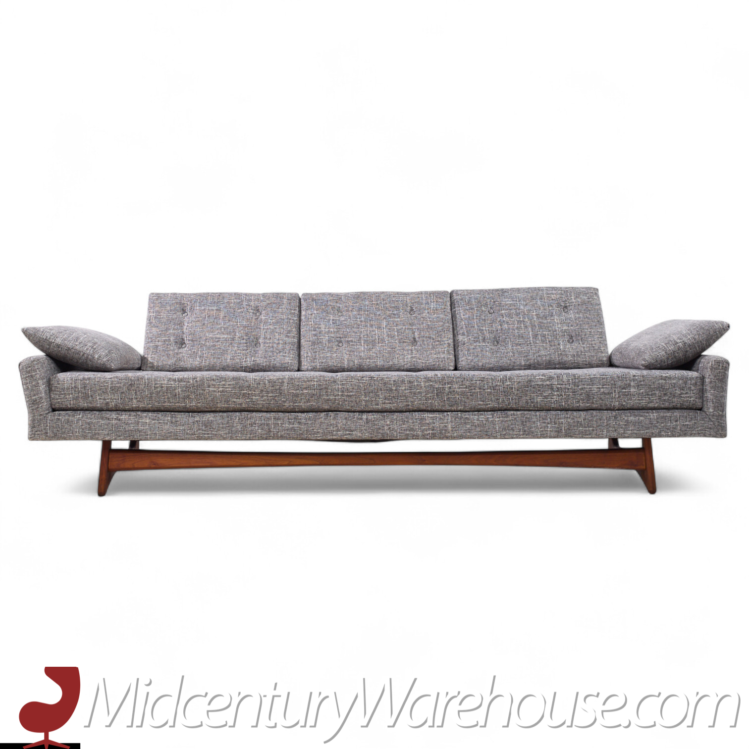 Adrian Pearsall for Craft Associates Mid Century Walnut Gondola Sofa