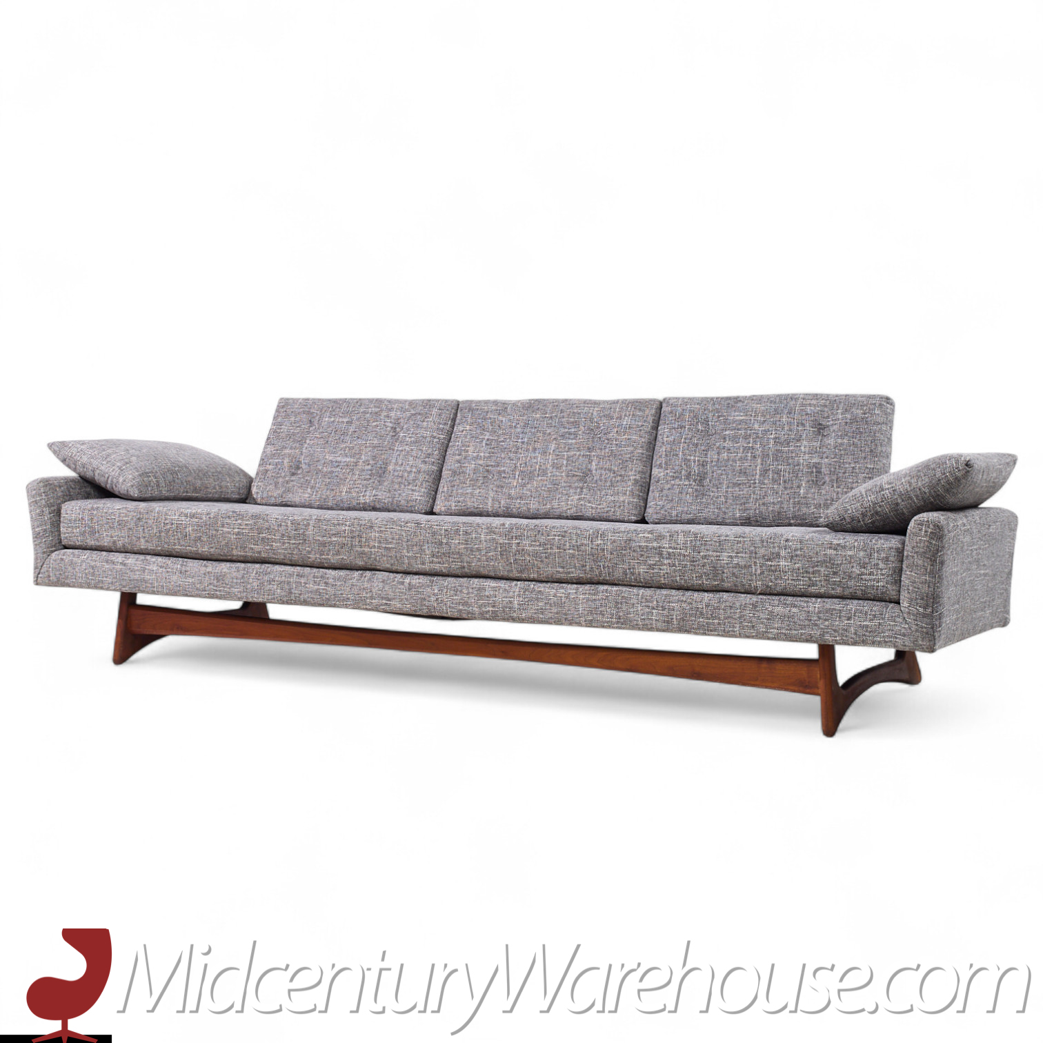 Adrian Pearsall for Craft Associates Mid Century Walnut Gondola Sofa