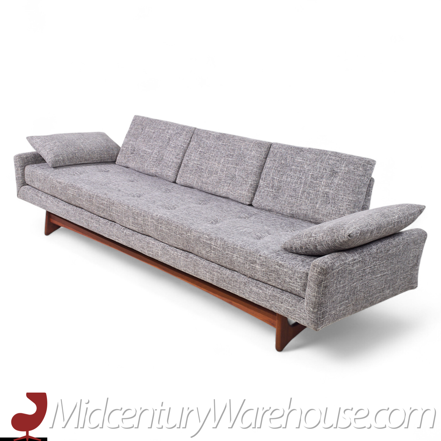 Adrian Pearsall for Craft Associates Mid Century Walnut Gondola Sofa