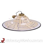 Barovier & Toso Mid Century Large Tessere Ambra Suspension Murano Pendant Lamp | Mid Century Modern Furniture - Mid Century Furniture Chicago Barovier & Toso Mid Century Large Tessere Ambra Suspension Murano Pendant Lamp