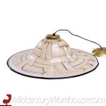 Barovier & Toso Mid Century Large Tessere Ambra Suspension Murano Pendant Lamp | Mid Century Modern Furniture - Mid Century Furniture Chicago Barovier & Toso Mid Century Large Tessere Ambra Suspension Murano Pendant Lamp