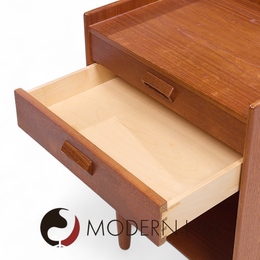 Borge Mogensen for Poul Dinesen Mid Century Danish Teak Nightstands - Pair