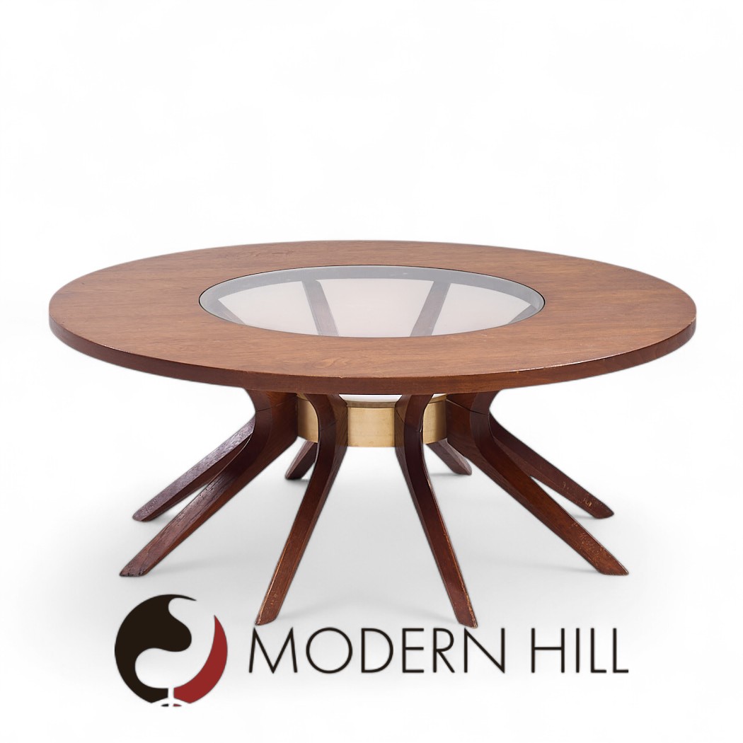 Broyhill Brasilia Mid Century Cathedral Walnut Coffee Table
