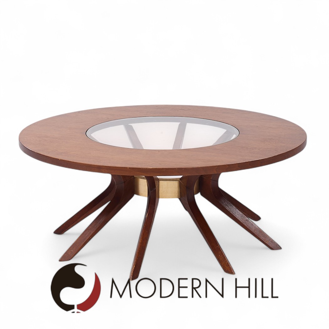 Broyhill Brasilia Mid Century Cathedral Walnut Coffee Table