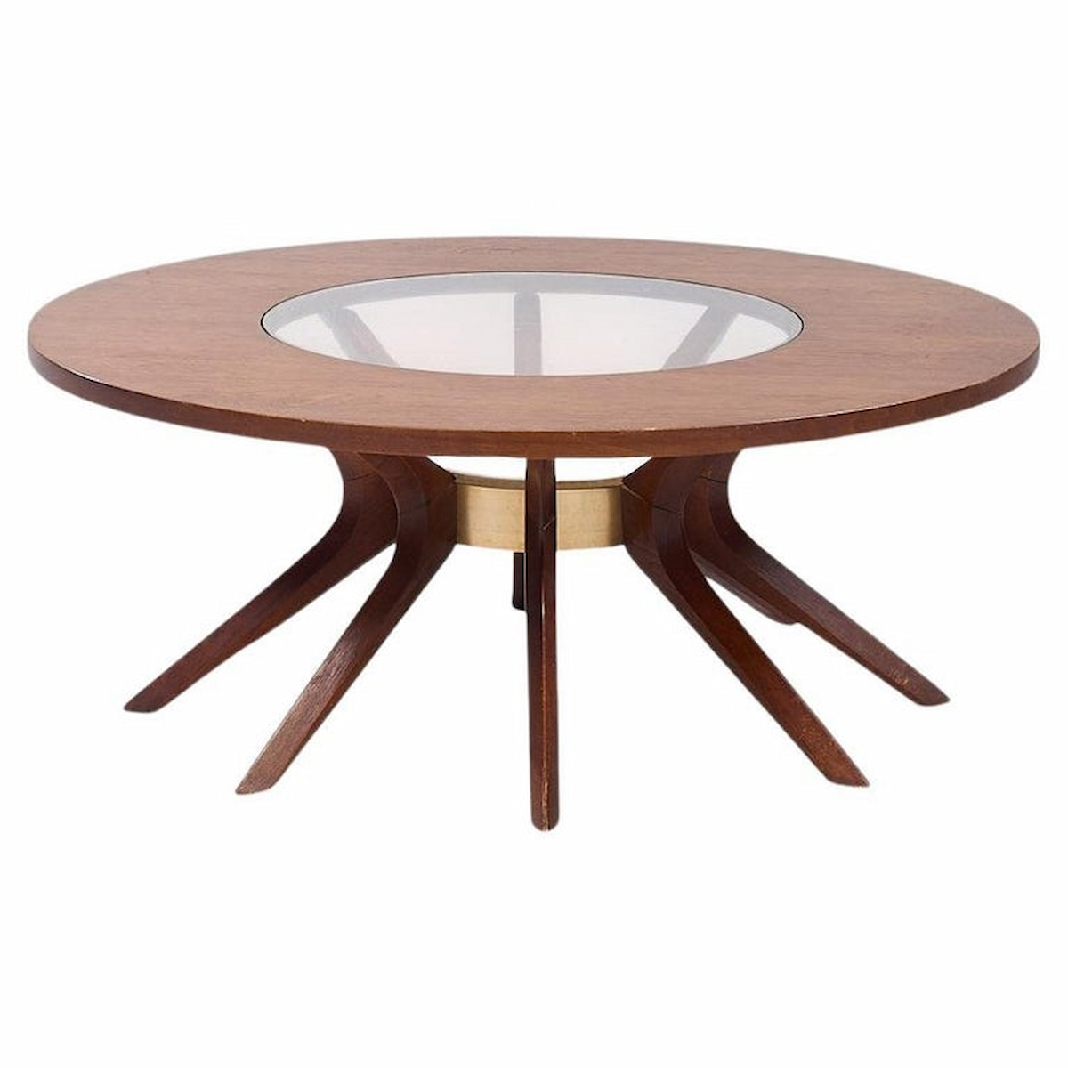 Broyhill Brasilia Mid Century Cathedral Walnut Coffee Table