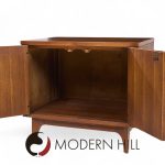Broyhill Brasilia Mid Century Walnut Commode Nightstands - Pair | Mid Century Modern Furniture - Mid Century Furniture Chicago Broyhill Brasilia Mid Century Walnut Commode Nightstands - Pair