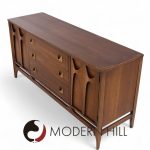 Broyhill Brasilia Mid Century Walnut Credenza and Hutch | Mid Century Modern Furniture - Mid Century Furniture Chicago Broyhill Brasilia Mid Century Walnut Credenza and Hutch