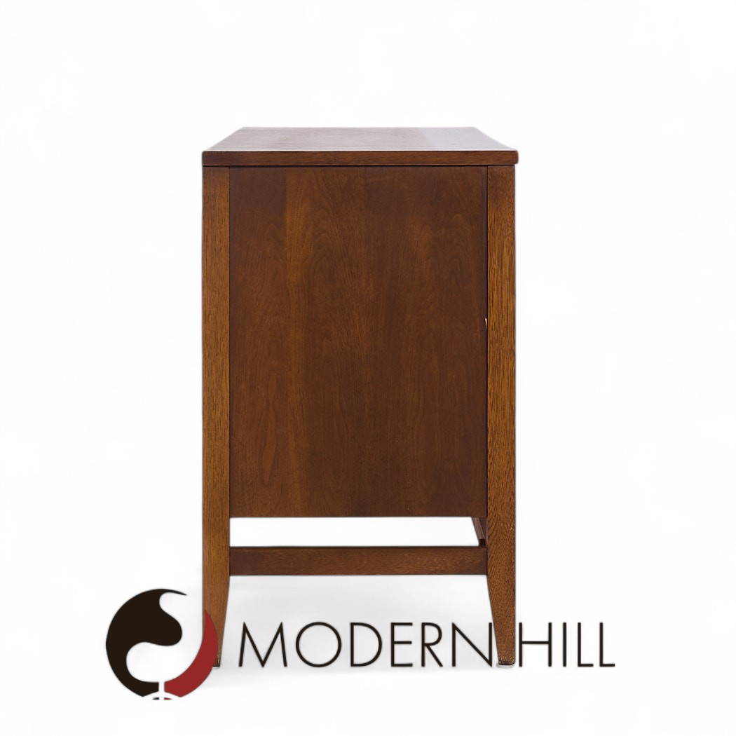 Broyhill Brasilia Mid Century Walnut Credenza and Hutch
