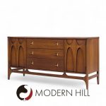 Broyhill Brasilia Mid Century Walnut Credenza and Hutch | Mid Century Modern Furniture - Mid Century Furniture Chicago Broyhill Brasilia Mid Century Walnut Credenza and Hutch