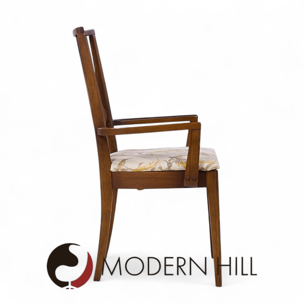 Broyhill Brasilia Mid Century Walnut Dining Chairs - Set of 6