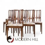 Broyhill Brasilia Mid Century Walnut Dining Chairs - Set of 6