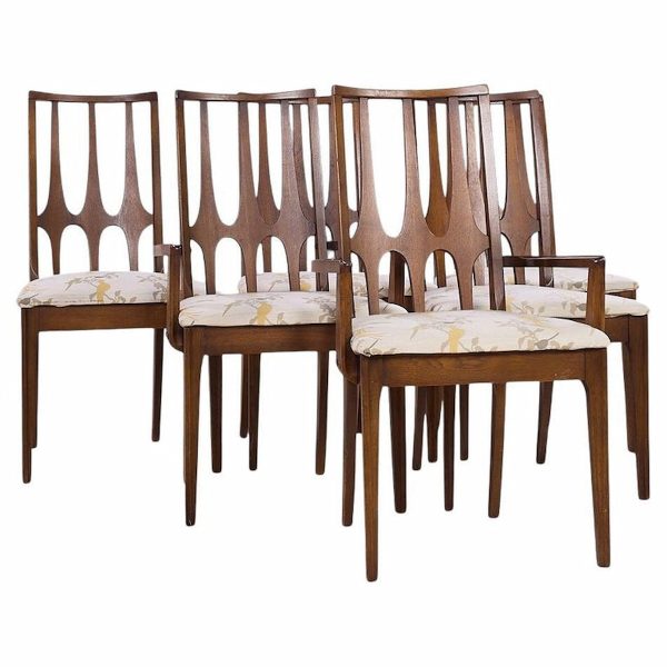 Broyhill Brasilia Mid Century Walnut Dining Chairs - Set of 6