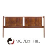 Broyhill Brasilia Mid Century Walnut King Headboard | Mid Century Modern Furniture - Mid Century Furniture Chicago Broyhill Brasilia Mid Century Walnut King Headboard