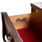 Broyhill Brasilia Mid Century Walnut and Brass 6-drawer Dresser | Mid Century Modern Furniture - Mid Century Furniture Chicago Broyhill Brasilia Mid Century Walnut and Brass 6-drawer Dresser