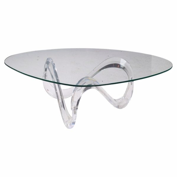 Charles Hollis Jones Mid Century Lucite Infinity Coffee Table