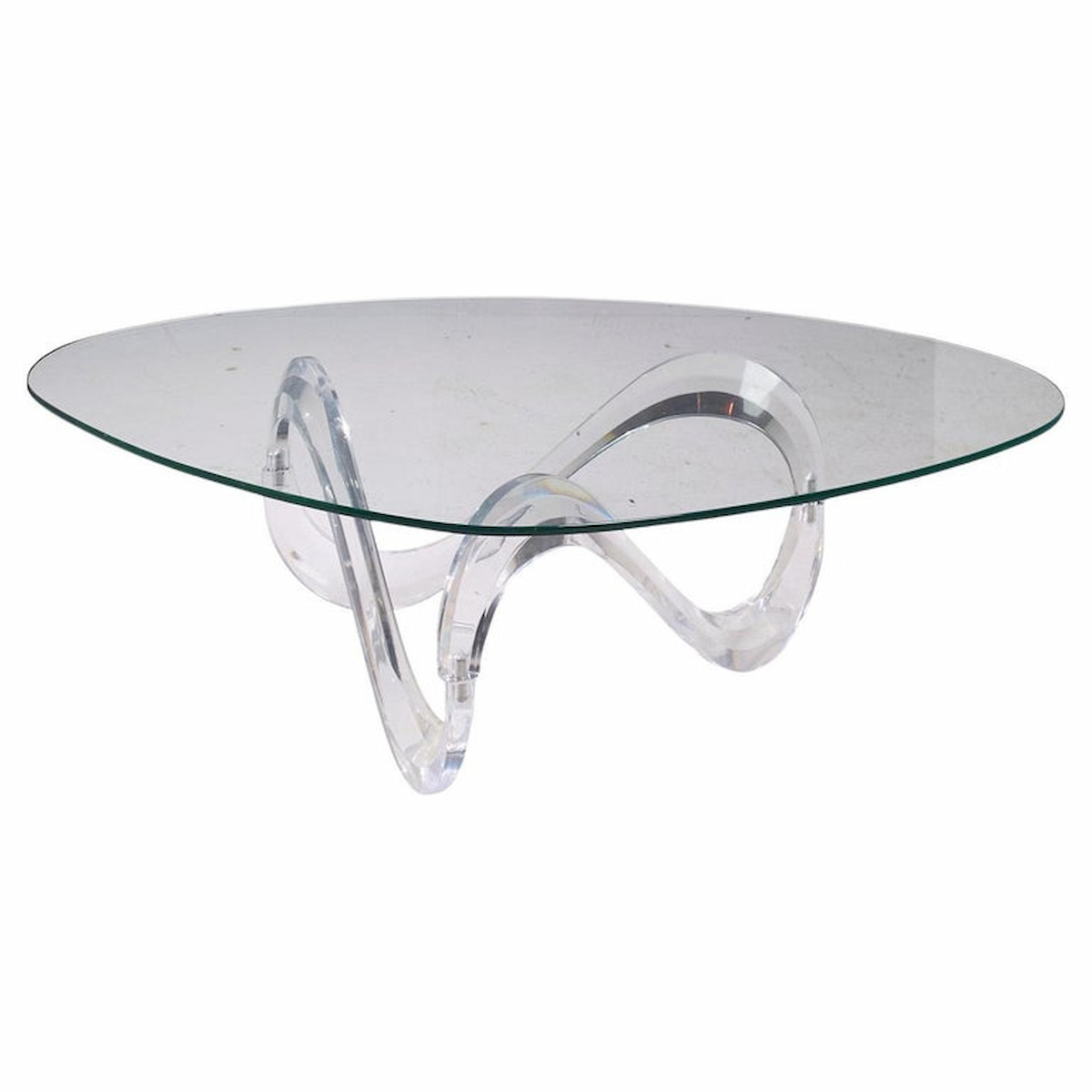 Charles Hollis Jones Mid Century Lucite Infinity Coffee Table