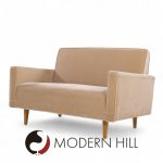 Early Florence Knoll Mid Century Mohair Settee Sofa | Mid Century Modern Furniture - Mid Century Furniture Chicago Early Florence Knoll Mid Century Mohair Settee Sofa