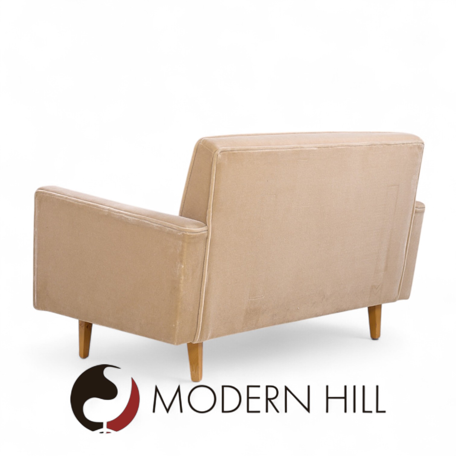 Early Florence Knoll Mid Century Mohair Settee Sofa