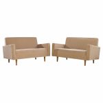 Early Florence Knoll Mid Century Mohair Settee Sofa - Pair | Mid Century Modern Furniture - Mid Century Furniture Chicago Early Florence Knoll Mid Century Mohair Settee Sofa - Pair