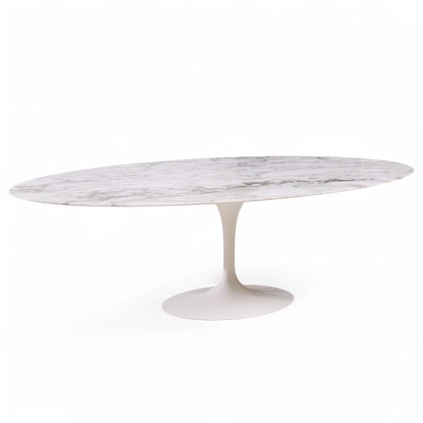 Eero Saarinen for Knoll Mid Century 96-inch Oval Marble Tulip Dining Table