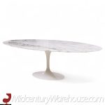 Eero Saarinen for Knoll Mid Century 96-inch Oval Marble Tulip Dining Table
