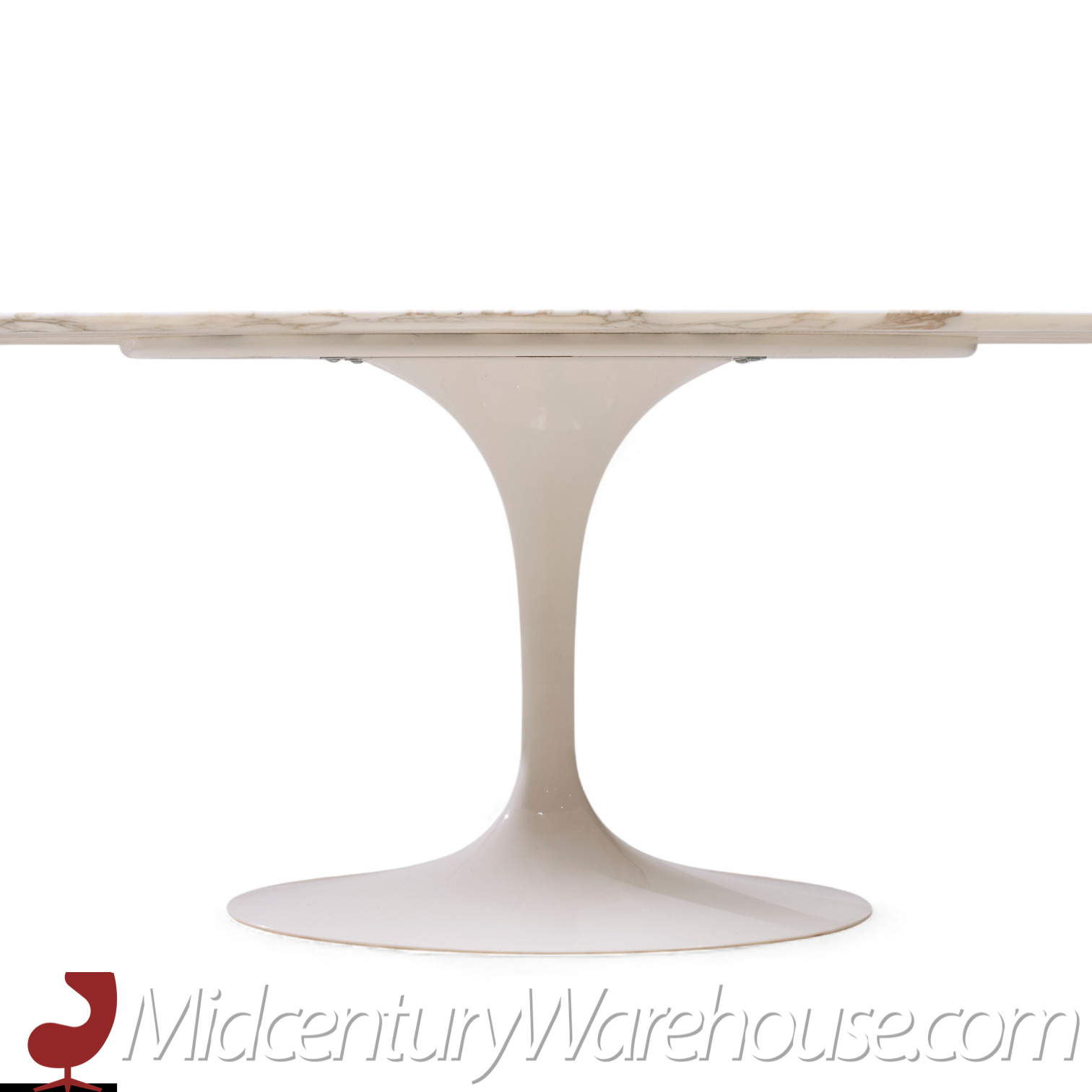 Eero Saarinen for Knoll Mid Century 96-inch Oval Marble Tulip Dining Table
