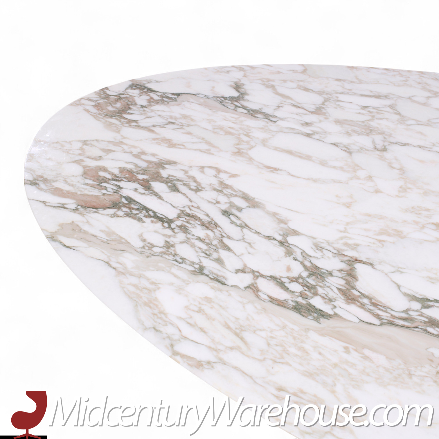 Eero Saarinen for Knoll Mid Century 96-inch Oval Marble Tulip Dining Table