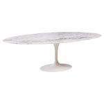 Eero Saarinen for Knoll Mid Century 96-inch Oval Marble Tulip Dining Table